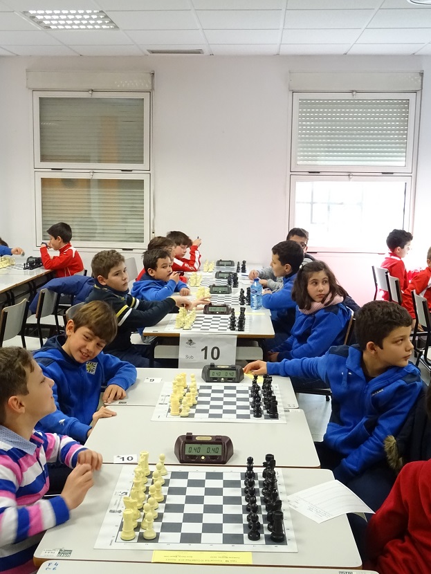 Sala de juego del provincial de ajedrez de Ciudad Real 2018